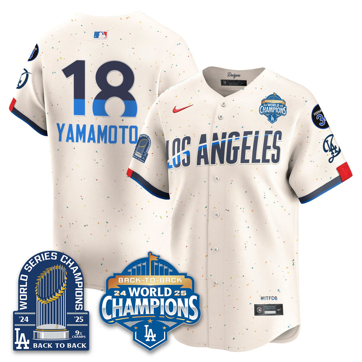 LAD Alternate  Vapor Limited Jersey - 9x Champs - All Stitched-DTD