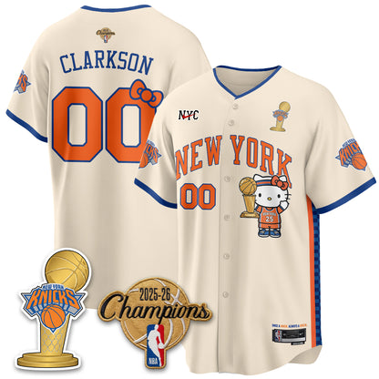 NYK 2026 NBA Champions x Meow Kitty Vapor Jersey - Stitched-DTD