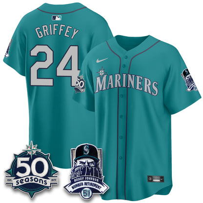 SEA Randy Johnson Vapor Limited Jersey V2- All Stitched-DTD