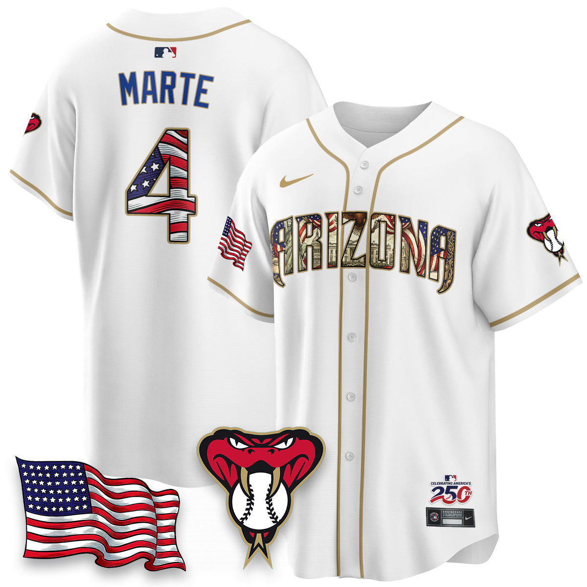 ARI 2026 Independence Day USA Vapor Limited Jersey - Stitched-DTD