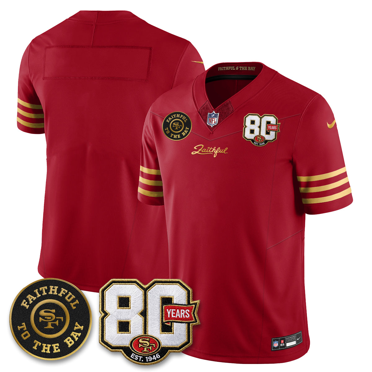SF “Rivalries” Vapor Limited Jersey - Faithful To The Bay Patch - All Stitched-DTD