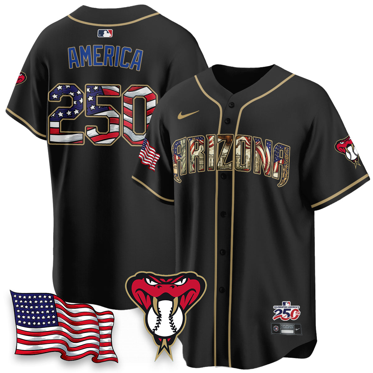 ARI 2026 Independence Day USA Vapor Limited Jersey - Stitched-DTD