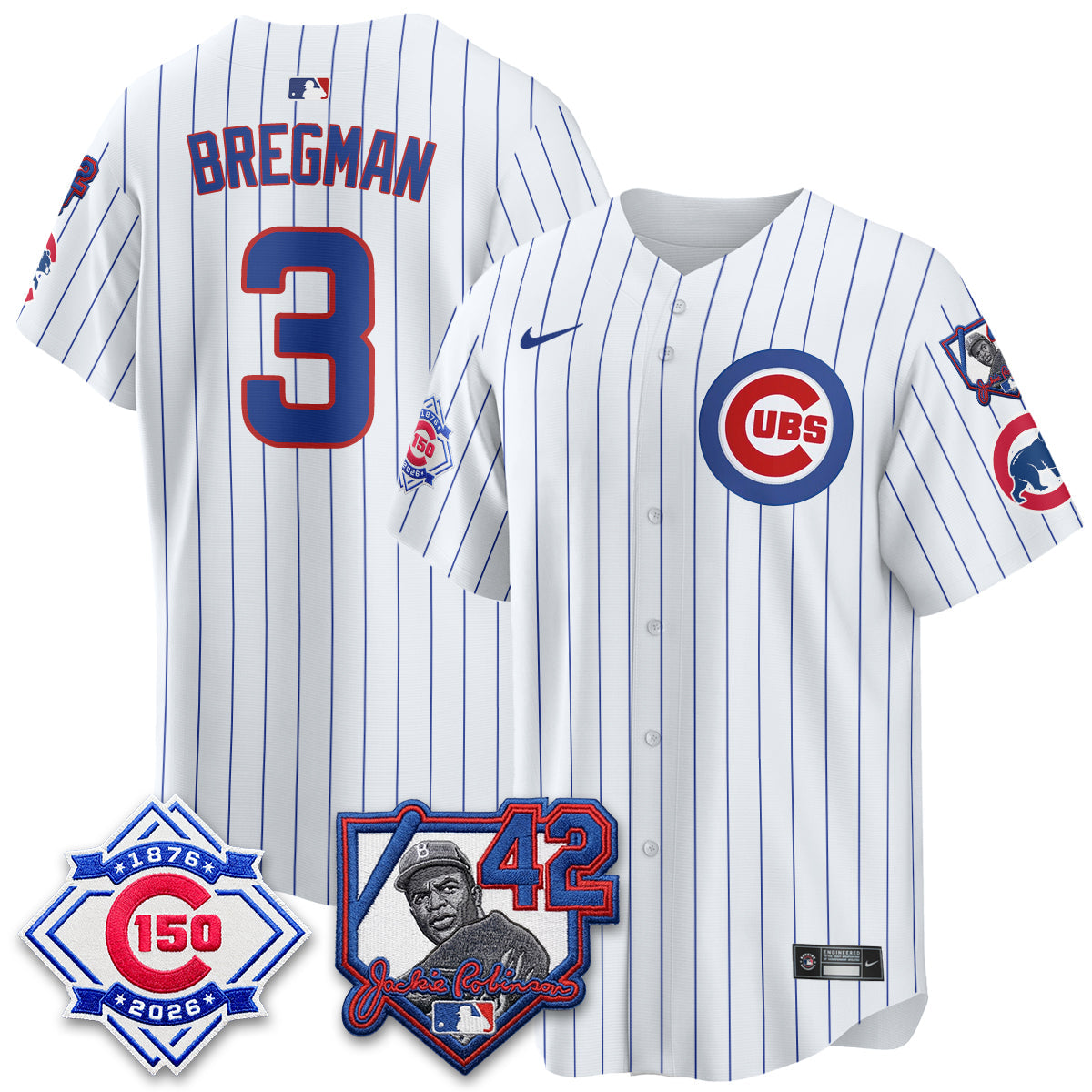 CHC 150th Anniversary & Jackie Robinson Day Patch Vapor Premier Limited Jersey - All Stitched-DTD