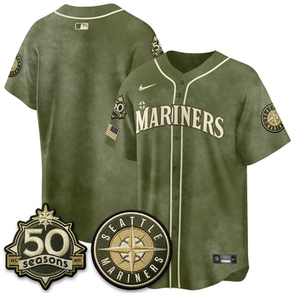 SEA New Era Olive 2026 Armed Forces Day Jersey - All Stitched-DTD
