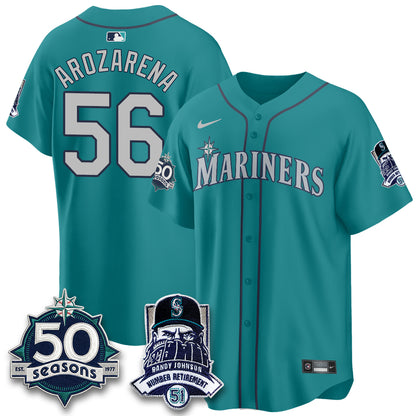 SEA Randy Johnson Vapor Limited Jersey V2- All Stitched-DTD