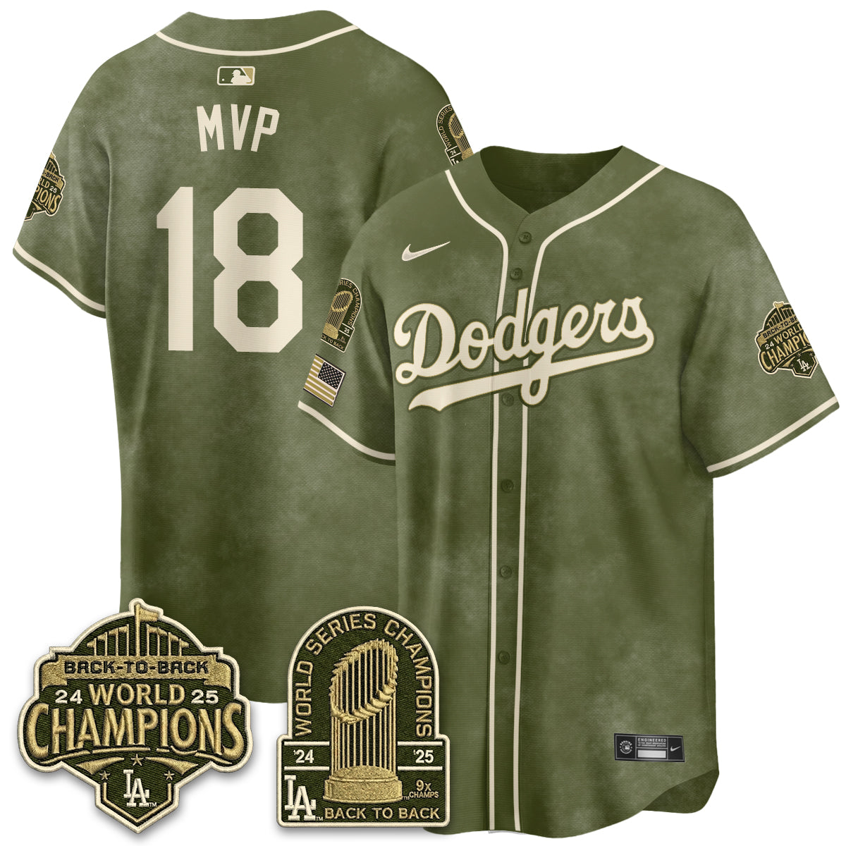 LAD New Era Olive 2026 Armed Forces Day Jersey -All Stitched-DTD