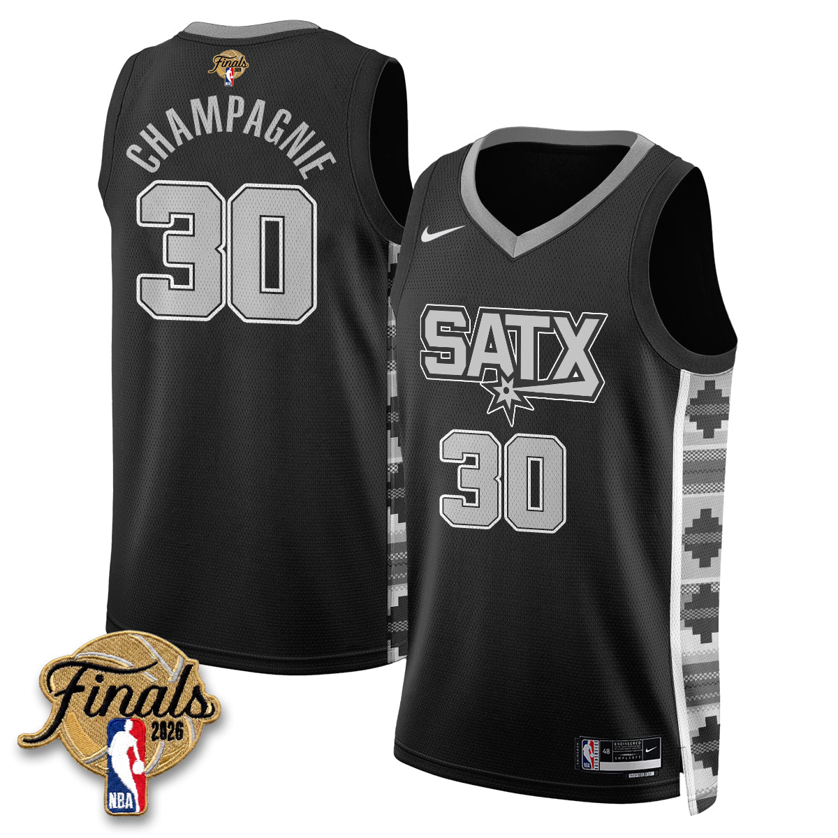 SAS 2026 NBA Western Conference Champions Vapor Jersey V2- Stitched-DTD