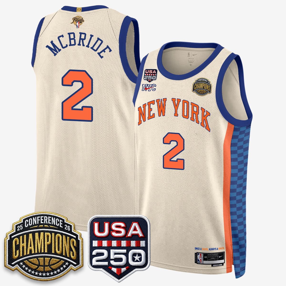 NYK 2026 NBA Eastern Conference Champions City Edition Jersey V2- Stitched-DTD