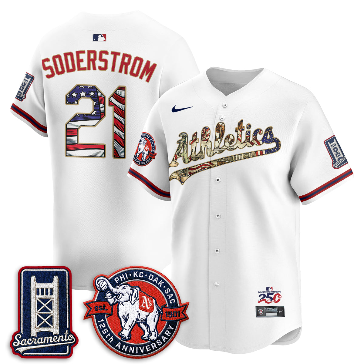 OAK  2026 Independence Day USA Vapor Jersey - Stitched-DTD