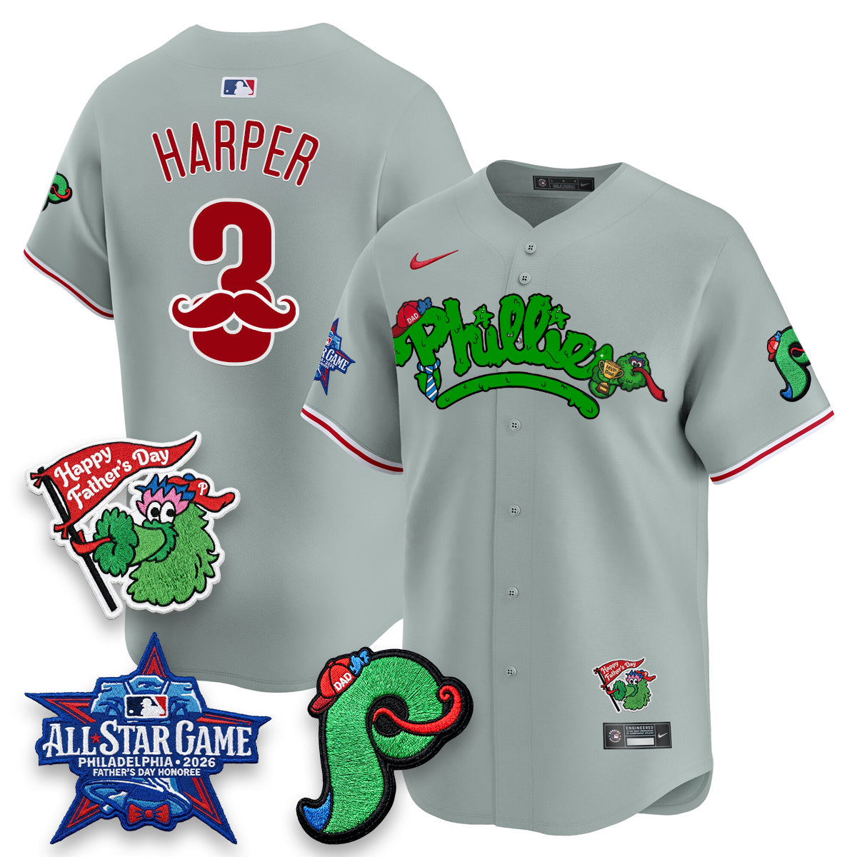 PHI Happy Father's Day Vapor Jersey - Stitched-DTD