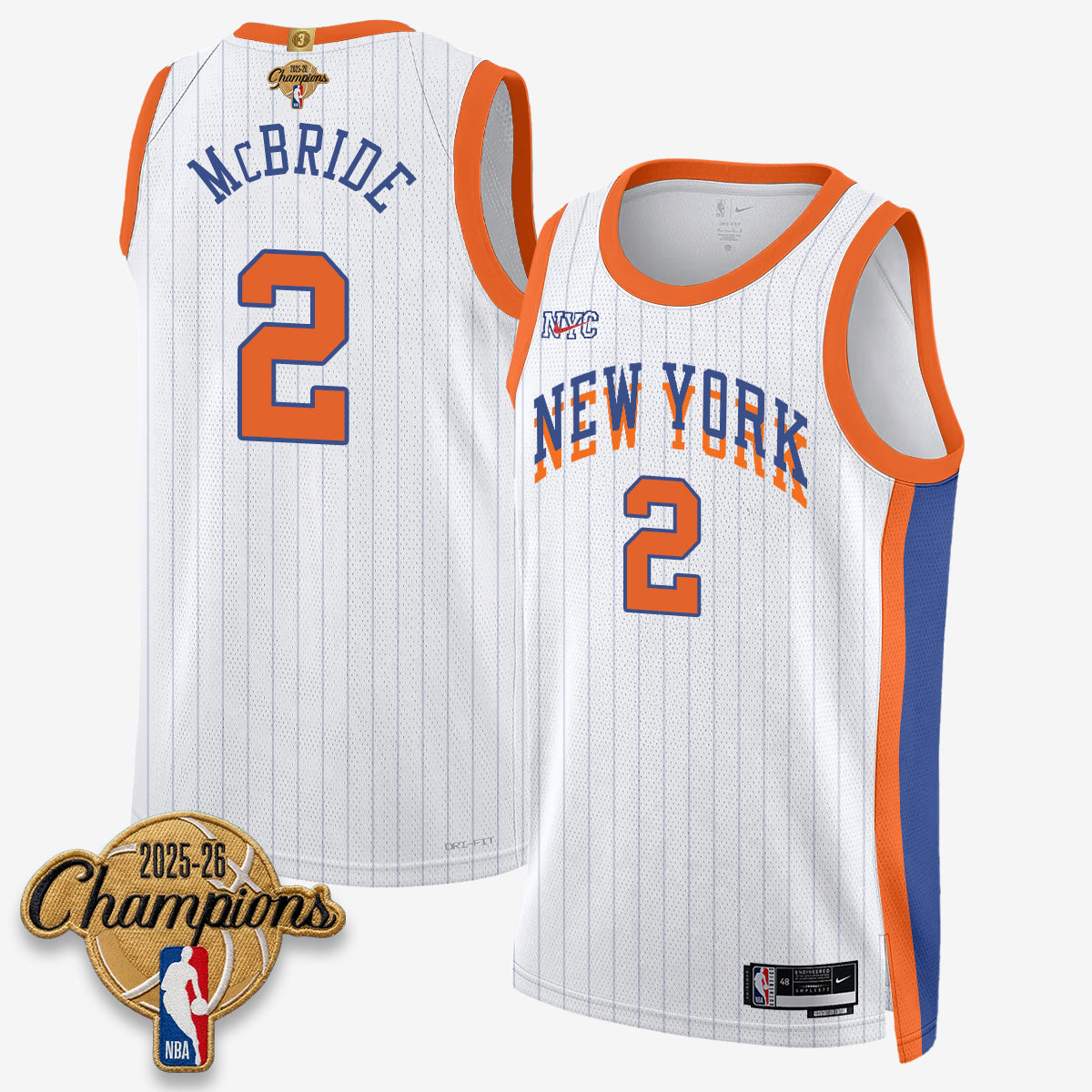 NYK 2026 Basketball Champions Vapor Jersey V2- Stitched-DTD
