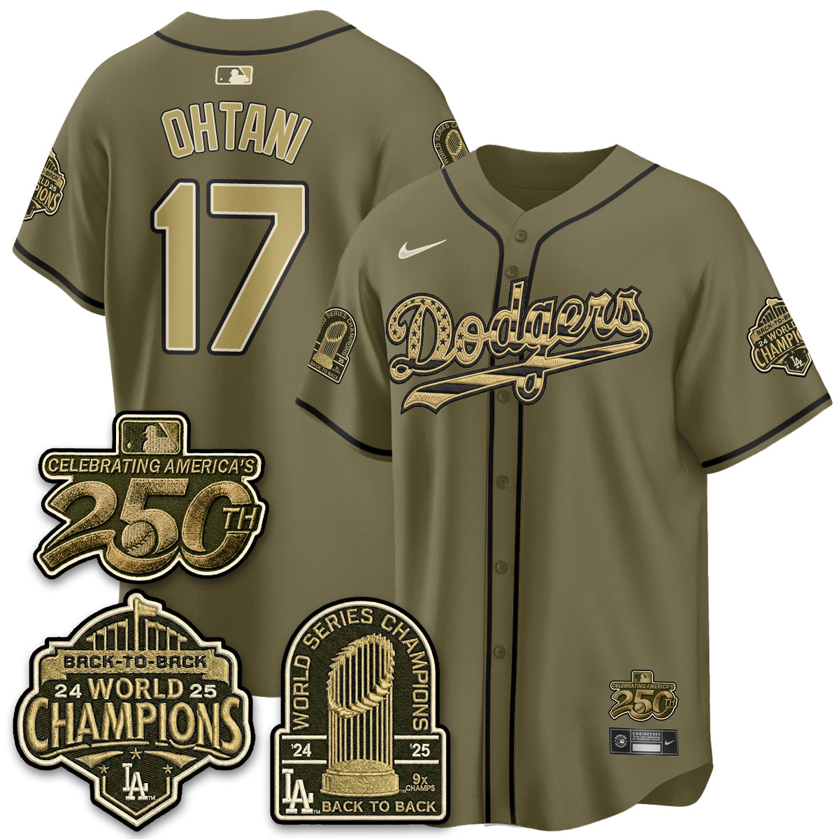 LAD New Era Olive 2026 Armed Forces Day Jersey -All Stitched V2-DTD
