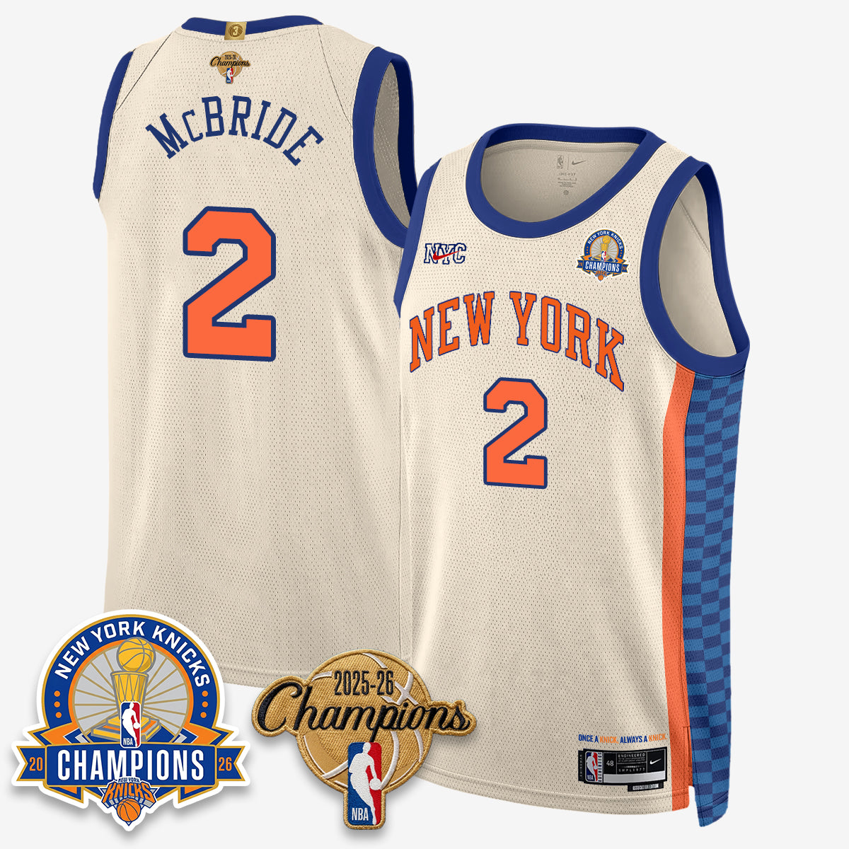 NYK 2026 Basketball Champions Special Edition Vapor Jersey V2- Stitched-DTD