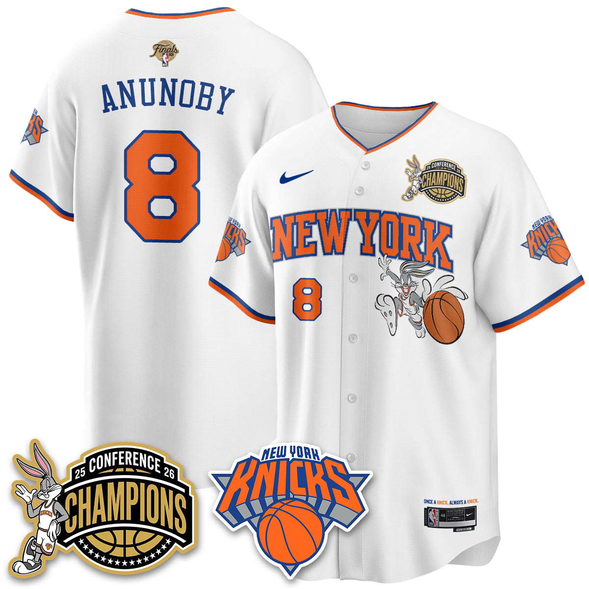 NYK 2026 NBA Finals x Bunny Vapor Jersey V2- Stitched-DTD