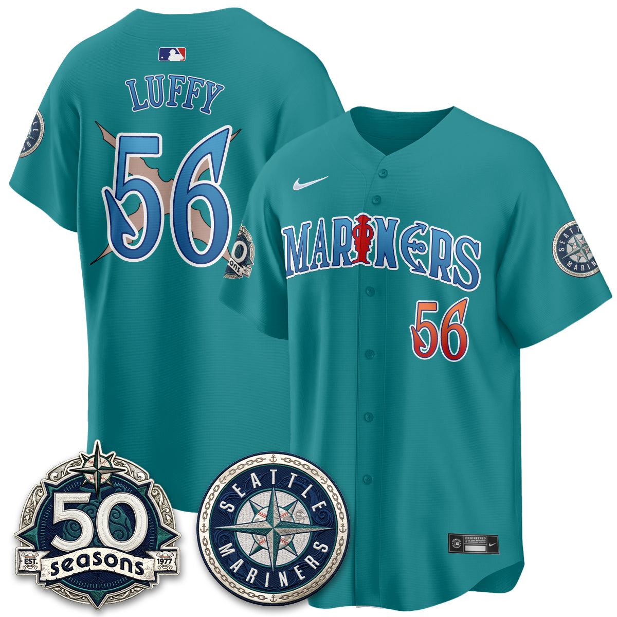 SEA x Japanese Cartoon Vapor Limited Jersey - Stitched-DTD