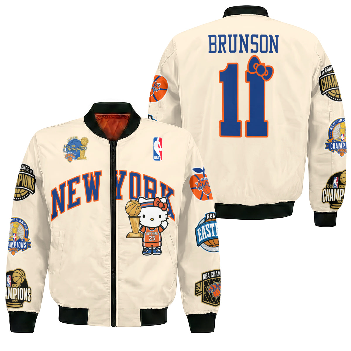 NYK 2026 NBA Finals Champions Limited Edition Bomber Jacket V3- Printed-DTD