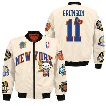NYK 2026 NBA Finals Champions Limited Edition Bomber Jacket V3- Printed-DTD