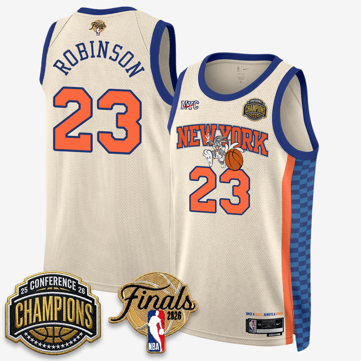 NYK 2026 NBA Eastern Conference Champions x Looney Tunes Vapor Jersey V2- Stitched-DTD