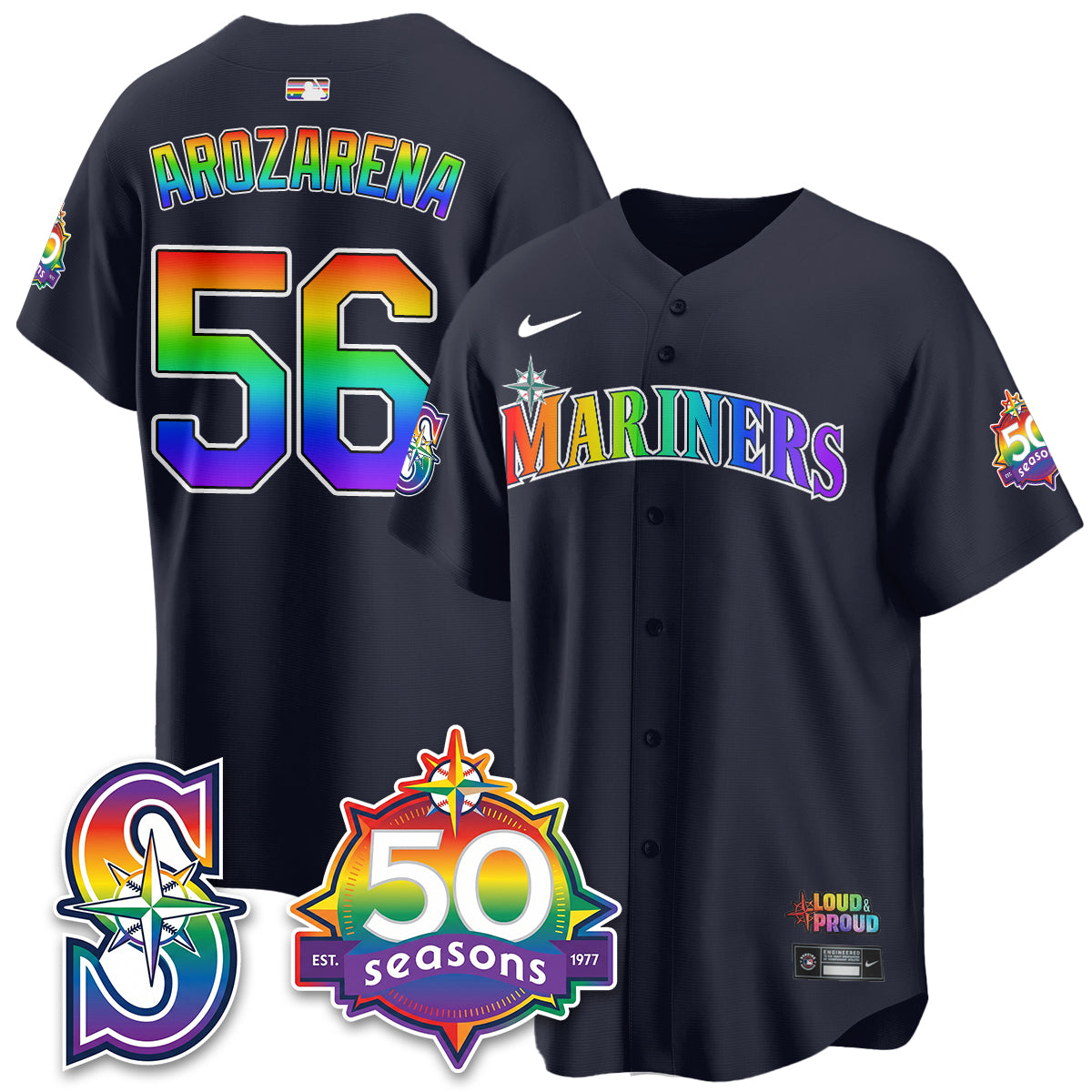 SEA Happy Pride Month Vapor Jersey - Stitched-DTD