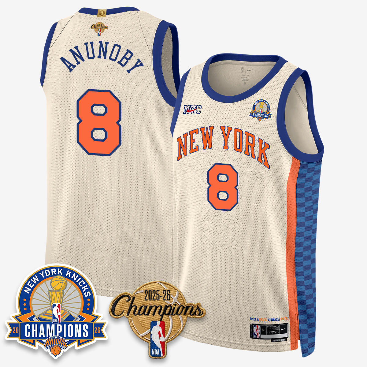 NYK 2026 Basketball Champions Special Edition Vapor Jersey V2- Stitched-DTD