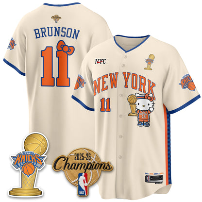 NYK 2026 NBA Champions x Meow Kitty Vapor Jersey - Stitched-DTD