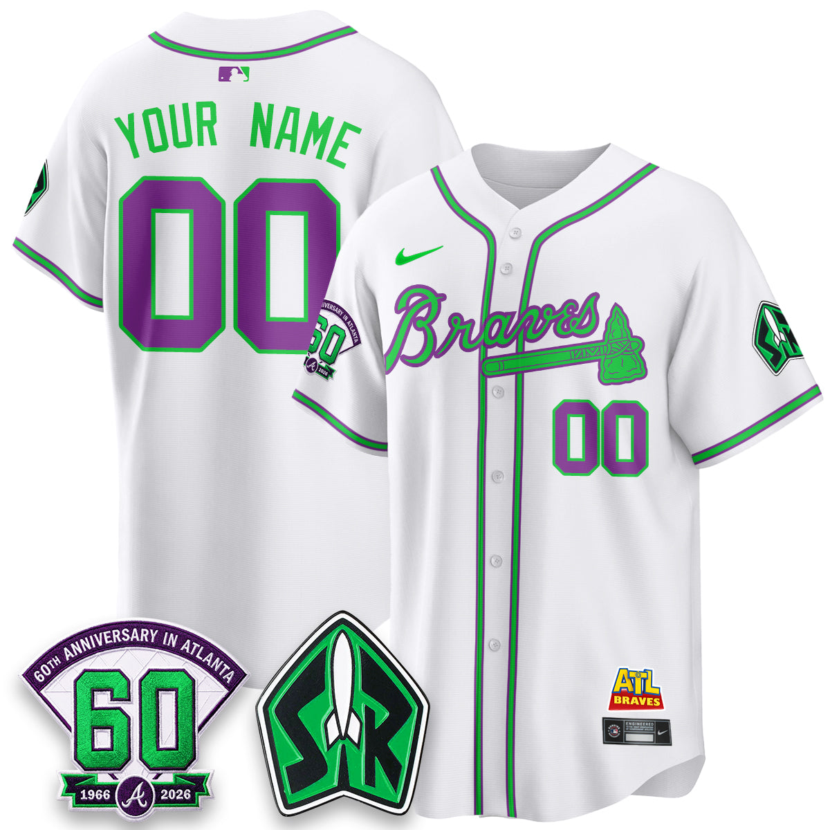 ATL 60th Anniversary Space Ranger Edition Vapor Limited Custom Jersey - All Stitched-DTD