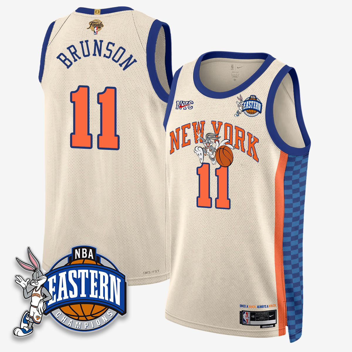 NYK 2026 NBA Finals x Bunny Vapor Jersey - Stitched-DTD