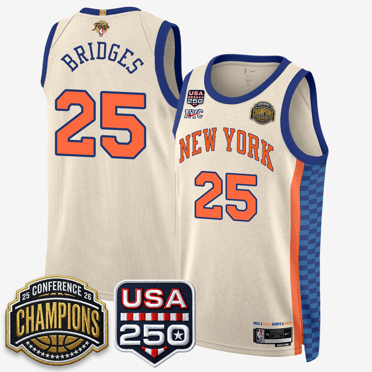 NYK 2026 NBA Eastern Conference Champions City Edition Jersey V2- Stitched-DTD