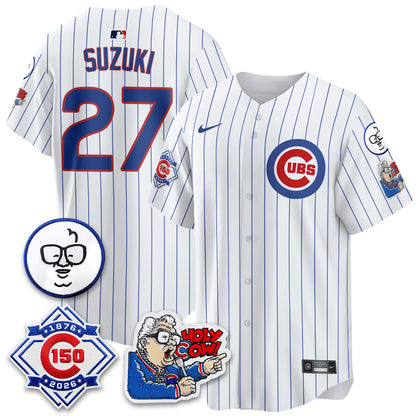CHC 150th Anniversary Harry Caray Holy Cow Vapor Premier Limited Jersey - All Stitched V2-DTD