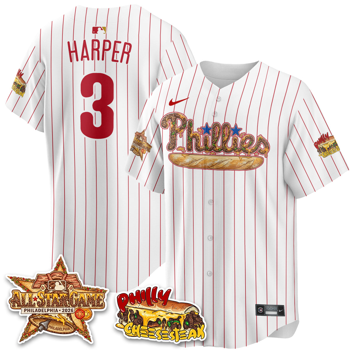 Philadelphia Phillies Cheesesteak Edition Vapor Limited Jersey - Stitched-DTD