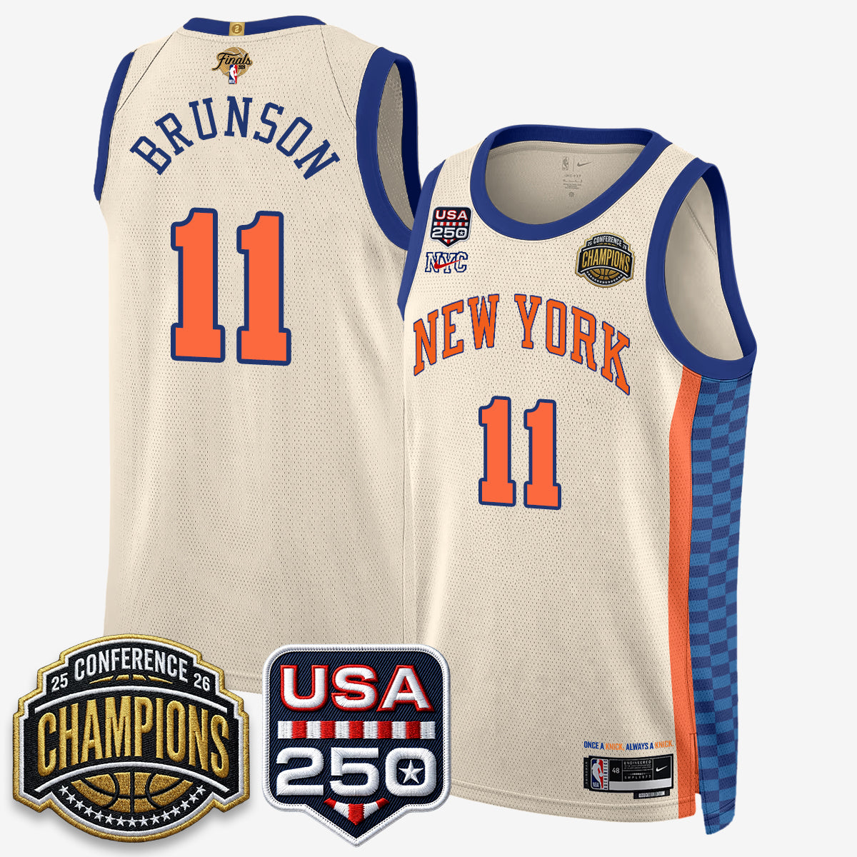NYK 2026 NBA Eastern Conference Champions City Edition Jersey V2- Stitched-DTD