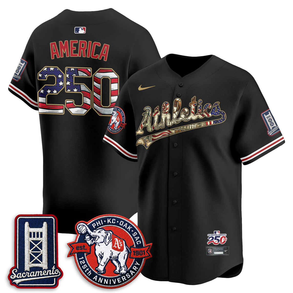 OAK  2026 Independence Day USA Vapor Jersey - Stitched-DTD