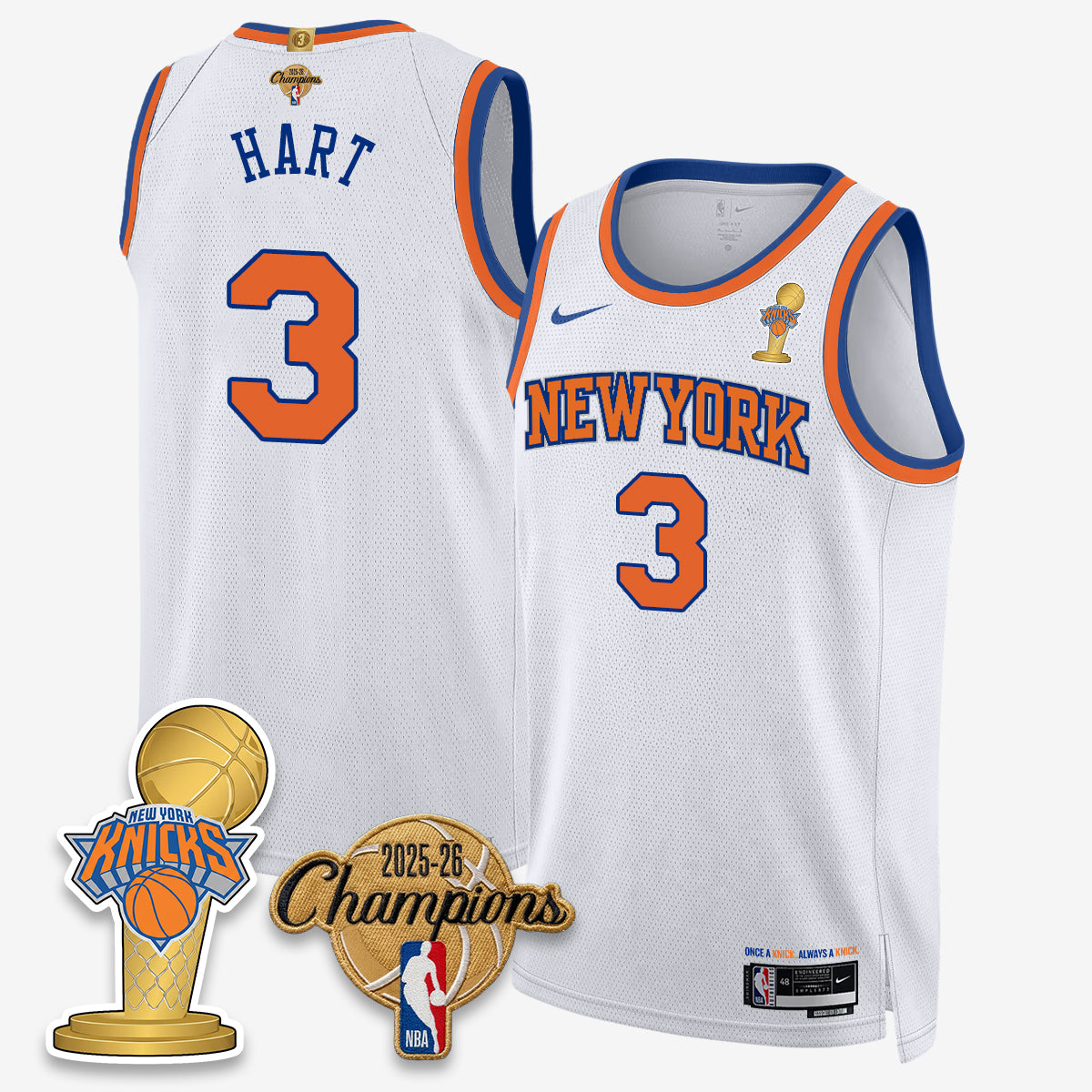 NYK 2026 Basketball Champions Vapor Jersey - Stitched-DTD