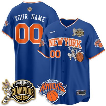 NYK 2026 NBA Finals x Bunny Vapor Custom Jersey V2- Stitched-DTD