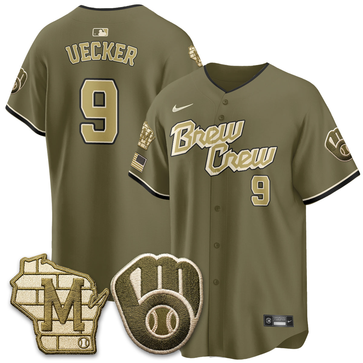 MIL New Era Olive 2026 Armed Forces Day Jersey - All Stitched-DTD