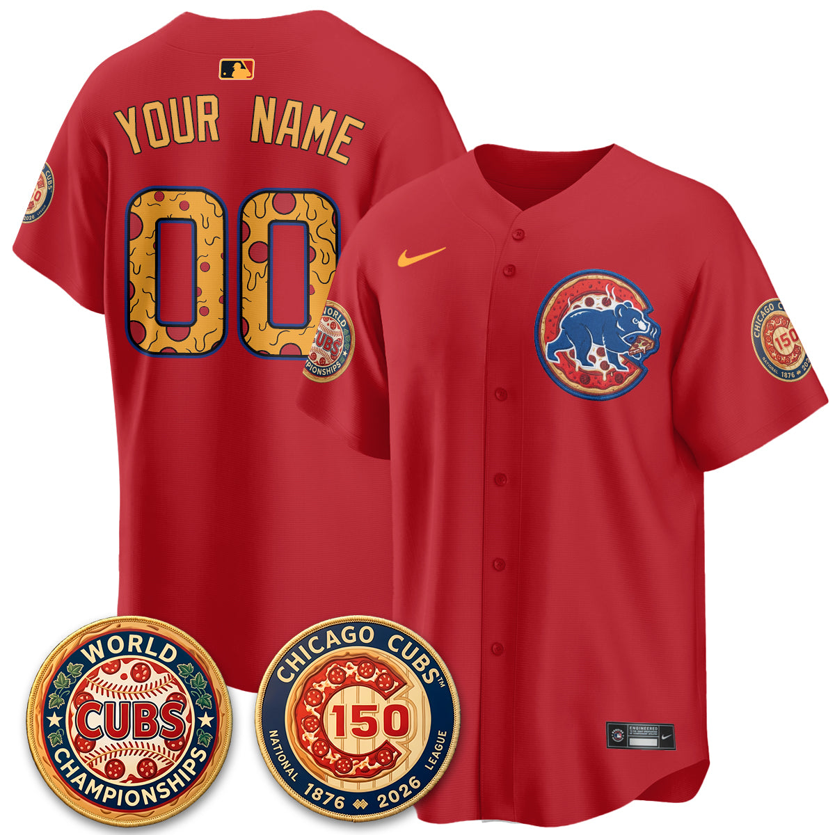 CHC Deep Dish Pizza Vapor Limited Custom Jersey - Stitched-DTD