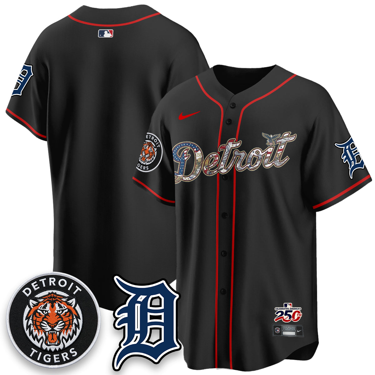 DET 2026 Independence Day USA Vapor Limited Jersey - Stitched-DTD