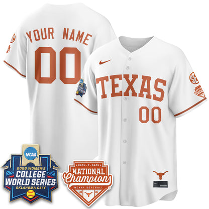 TEX Softball 2026 World Series (WCWS) Vapor Premier Limited Custom Jersey - B2B Champs - All Stitched-DTD
