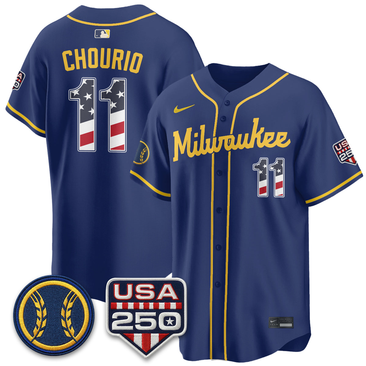 MIL Fourth of July Vapor Limited Jersey - Stitched-DTD
