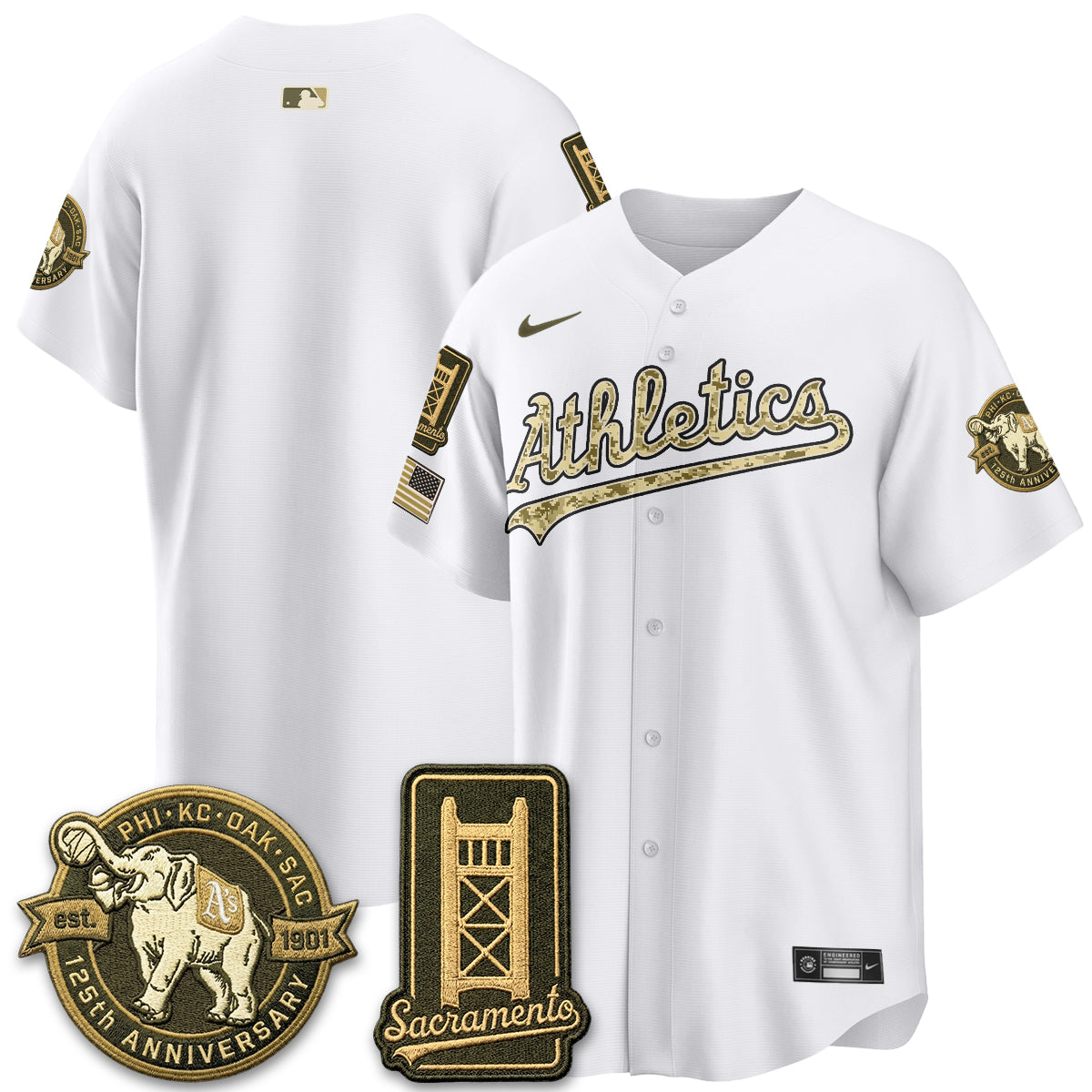 OAK Military Appreciation Game Day Jersey - Stitched-DTD