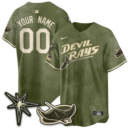 TB New Era Olive 2026 Armed Forces Day Custom Jersey - All Stitched-DTD