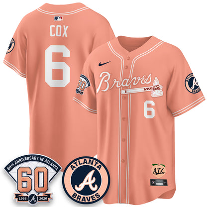 ATL 60th Anniversary Peach Edition Vapor Premier Limited Jersey - All Stitched-DTD