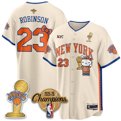 NYK 2026 NBA Champions x Meow Kitty Vapor Jersey - Stitched-DTD