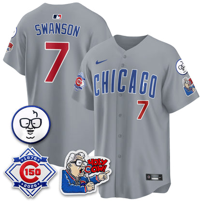 CHC 150th Anniversary Harry Caray Holy Cow Vapor Premier Limited Jersey - All Stitched V2-DTD
