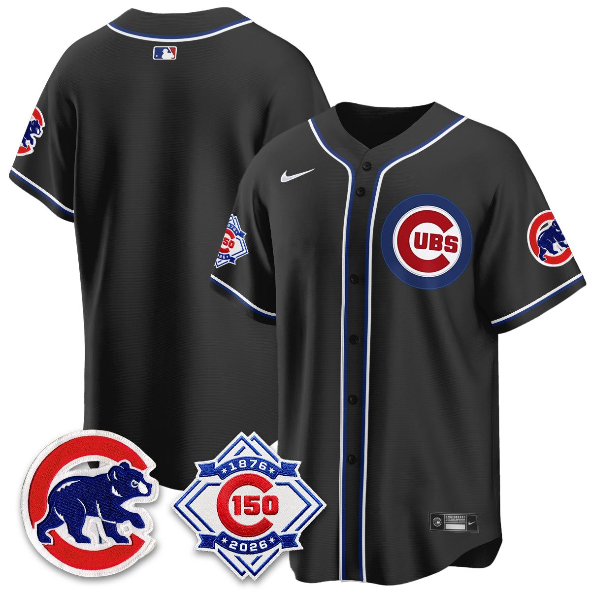 CHC 150th Anniversary Black Out Style Vapor Premier Limited Jersey - All Stitched-DTD