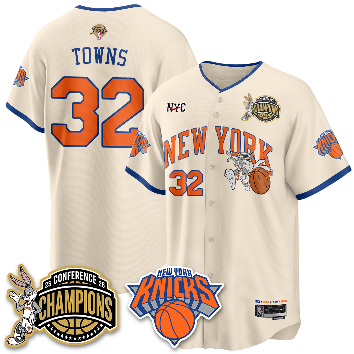 NYK 2026 NBA Finals x Bunny Vapor Jersey V2- Stitched-DTD