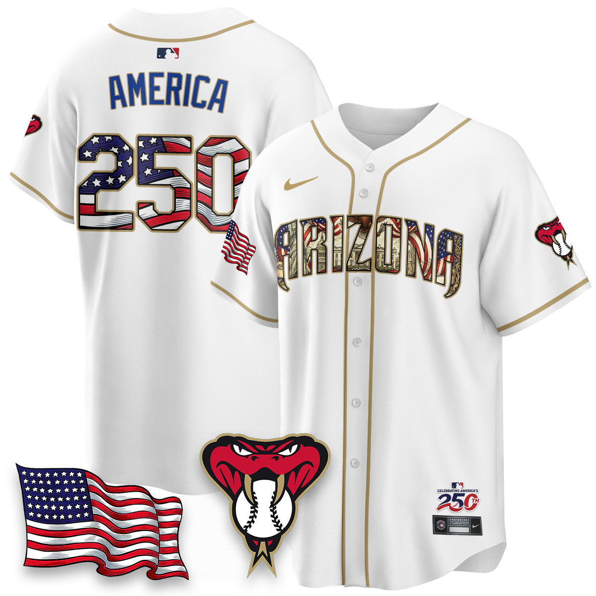 ARI 2026 Independence Day USA Vapor Limited Jersey - Stitched-DTD