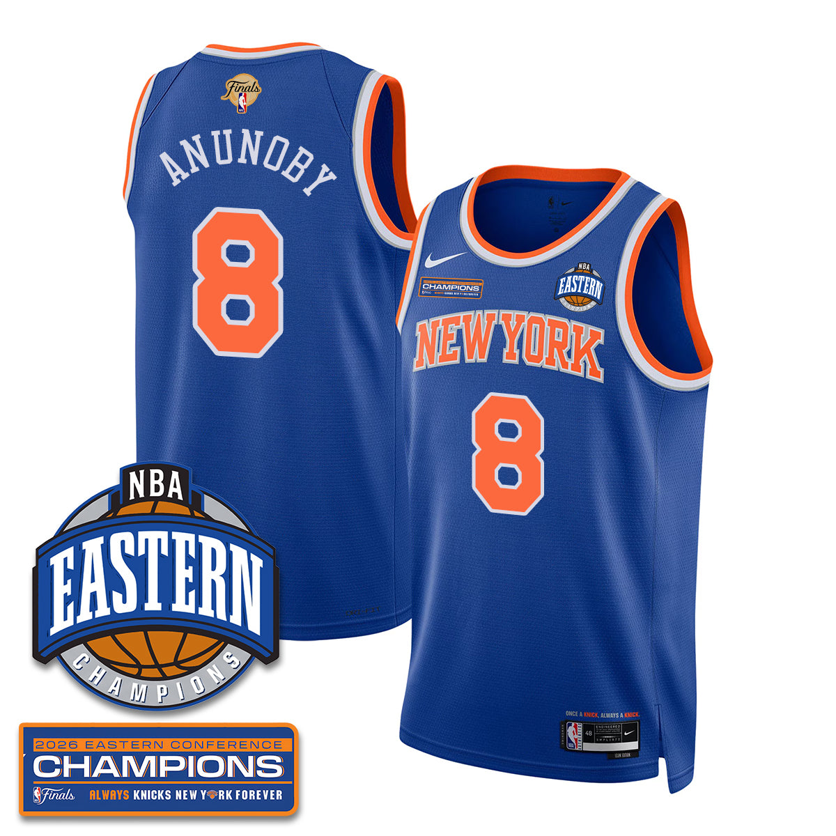 NYK 2026 NBA Eastern Conference Champions Vapor Jersey - Stitched-DTD