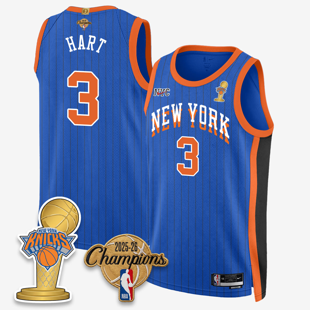 NYK 2026 Basketball Champions Vapor Jersey - Stitched-DTD
