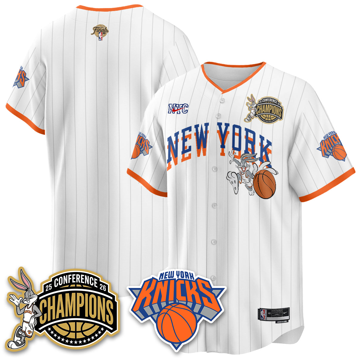 NYK 2026 NBA Finals x Bunny Vapor Jersey V2- Stitched-DTD
